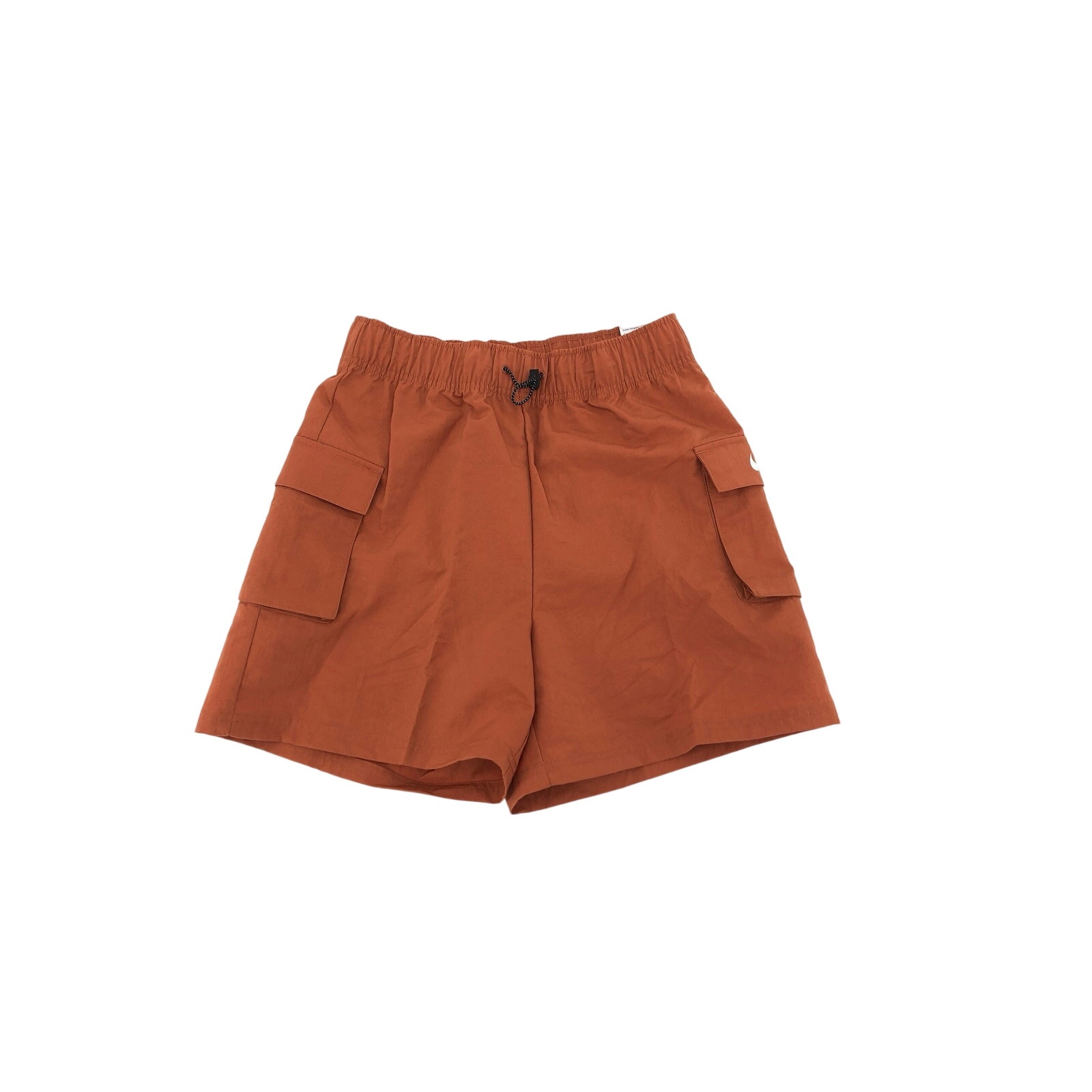Nike Cargo Shorts Womens Woven High Rise Burnt Sunrise Orange Dm6247-825 Sz S